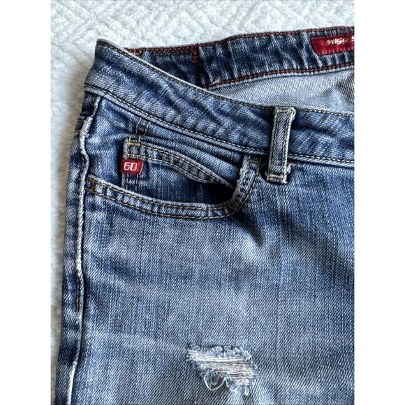 Miss Sixty 60 Vintage Y2K Blue Denim Extra Low Rise Flare Jeans Size 30 - Picture 3 of 9